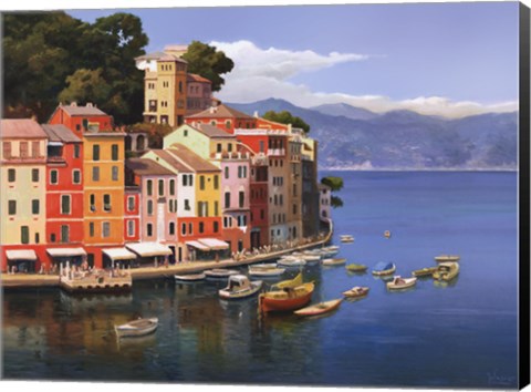 Framed Portofino, Italian Riviera Print