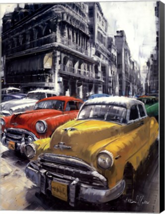 Framed Havana Vintage Classic Cars I Print