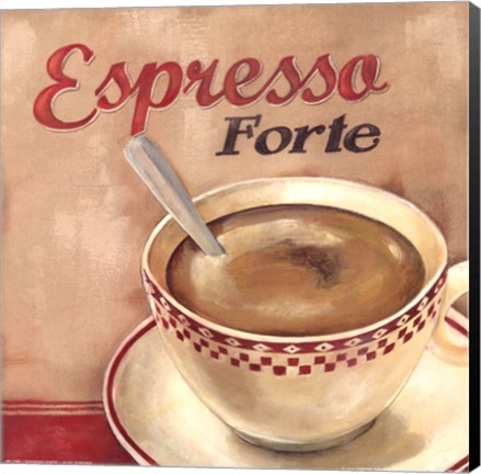 Framed Espresso forte Print