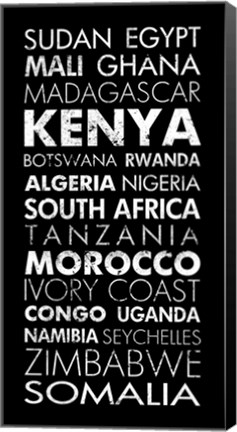 Framed African Countries II Print