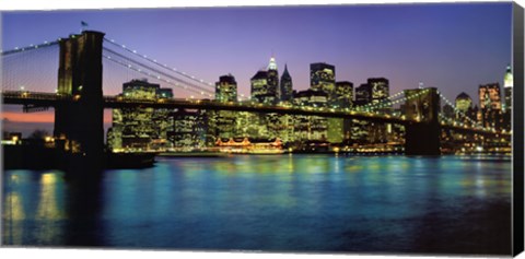 Framed Brooklyn Bridge, New York Print