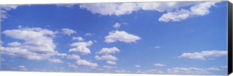 Framed White fluffy clouds Print