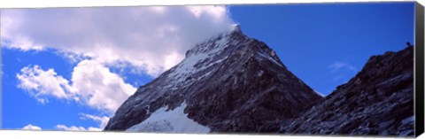 Framed Low angle view of a mountain peak, Mt Matterhorn, Zermatt, Valais Canton, Switzerland Print