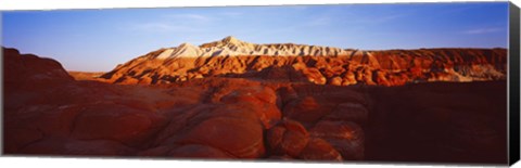 Framed Badlands at sunset, Escalante, Utah, USA Print