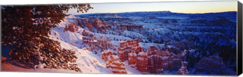 Framed Snow in Bryce Canyon National Park, Utah, USA Print