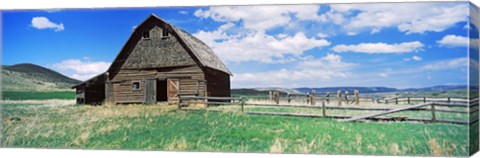 Framed Old barn in a field, Colorado, USA Print