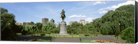 Framed Statue in a garden, Boston Public Gardens, Boston, Massachusetts, USA Print