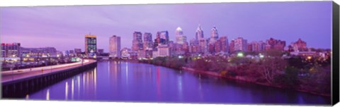 Framed Twilight Philadelphia PA USA Print