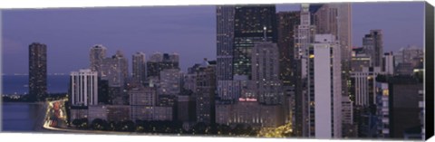 Framed Buildings in a city, Chicago, Cook County, Illinois, USA Print