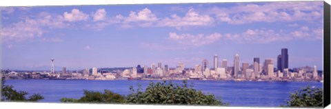 Framed Puget Sound, City Skyline, Seattle, Washington State, USA Print