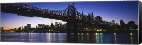 Framed USA, New York City, 59th Street Bridge Print