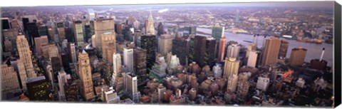 Framed Aerial View of New York City Skyline Print