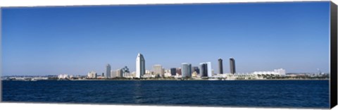 Framed Clear Blue Sky Over San Diego Print