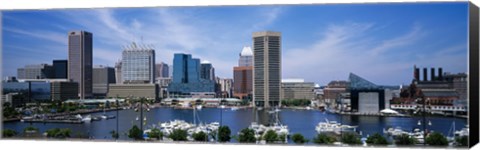 Framed Inner Harbor, Baltimore, Maryland Print