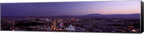 Framed USA, Nevada, Las Vegas, sunset Print