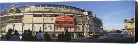 Framed Wrigley Field during the day, USA, Illinois, Chicago Print