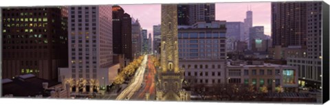 Framed Buildings in a city, Michigan Avenue, Chicago, Cook County, Illinois, USA Print