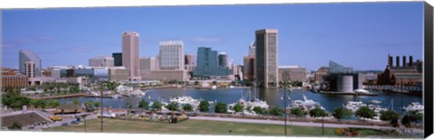 Framed Inner Harbor Skyline Baltimore MD USA Print