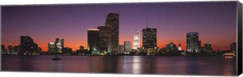 Framed Evening Biscayne Bay Miami FL Print