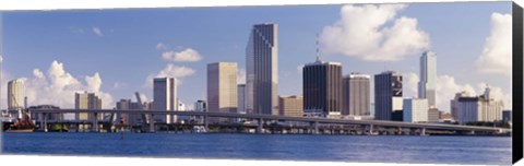 Framed Buildings at the waterfront, Miami, Florida, USA (close-up) Print