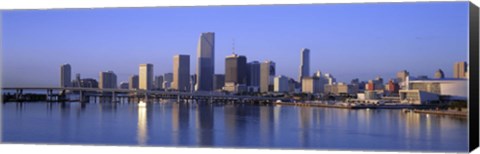 Framed Skyline Miami FL USA Print