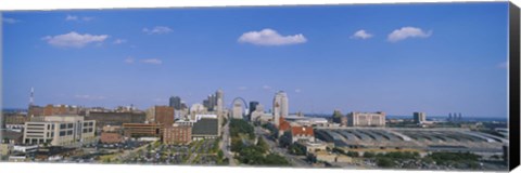 Framed Aerial view of a city, St. Louis, Missouri, USA Print