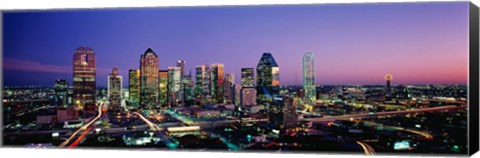 Framed Night, Dallas, Texas, USA Print