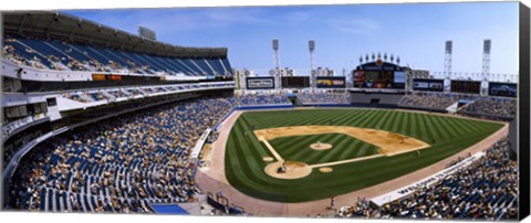 Framed High angle view of a baseball stadium, U.S. Cellular Field, Chicago, Cook County, Illinois, USA Print