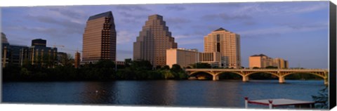 Framed Bridge over a river, Congress Avenue Bridge, Austin, Texas, USA Print