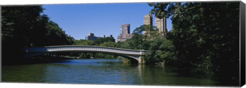 Framed Bridge Over A Lake, Bow Bridge, Manhattan, NYC, New York City, New York State, USA Print