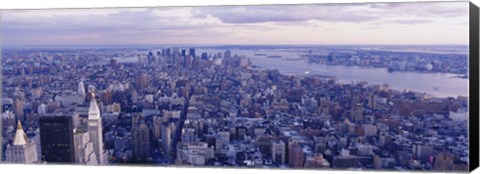 Framed Aerial View From Top Of Empire State Building, Manhattan, NYC, New York City, New York State, USA Print