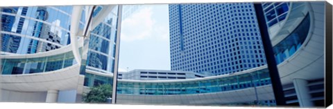 Framed Low angle view of skyscrapers, Enron Center, Houston, Texas, USA Print