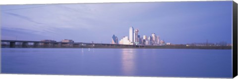 Framed Buildings on the waterfront, Dallas, Texas, USA Print