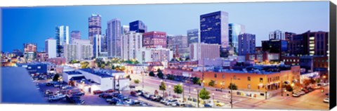 Framed Denver at night, Colorado Print