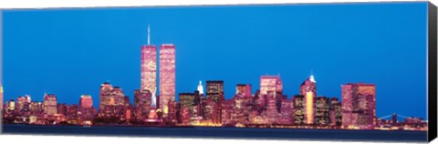 Framed Evening Lower Manhattan New York NY Print