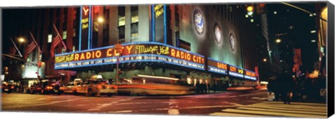 Framed Manhattan, Radio City Music Hall, NYC, New York City, New York State, USA Print