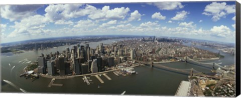 Framed Aerial View of New York City Print