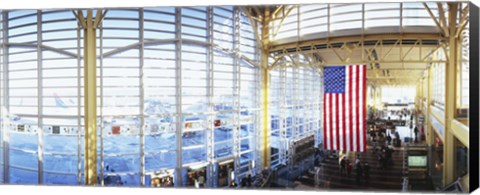 Framed Interior of an airport, Ronald Reagan Washington National Airport, Washington DC, USA Print