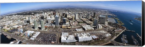 Framed Aerial view of a city, San Diego, California, USA Print