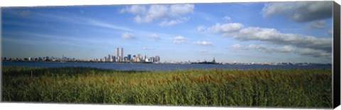 Framed Buildings at the waterfront, New Jersey, New York City, New York State, USA Print