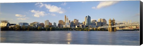 Framed Waterfront Buildings in Cincinnati Print