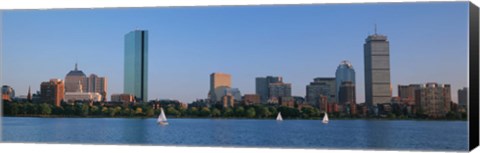 Framed Buildings at the waterfront, Back Bay, Boston, Massachusetts, USA Print