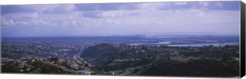 Framed High angle view of a bridge, Coronado Bridge, San Diego, California, USA Print