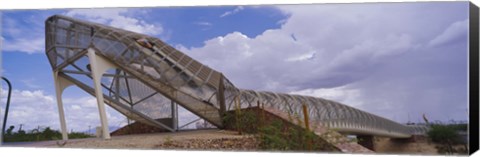 Framed Pedestrian bridge over a river, Snake Bridge, Tucson, Arizona, USA Print