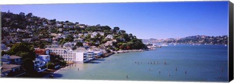 Framed City at the coast, Sausalito, Marin County, California, USA Print