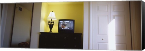 Framed Television and lamp in a hotel room, Las Vegas, Nevada Print