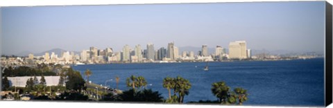 Framed City at the waterfront, San Diego, San Diego Bay, California Print