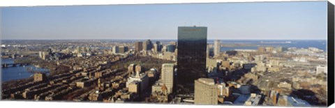 Framed Aerial View of Boston, Massachusetts Print