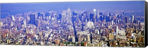 Framed Wide Angle View of Manhattan Print