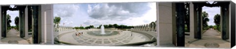 Framed 360 degree view of a war memorial, National World War II Memorial, Washington DC, USA Print